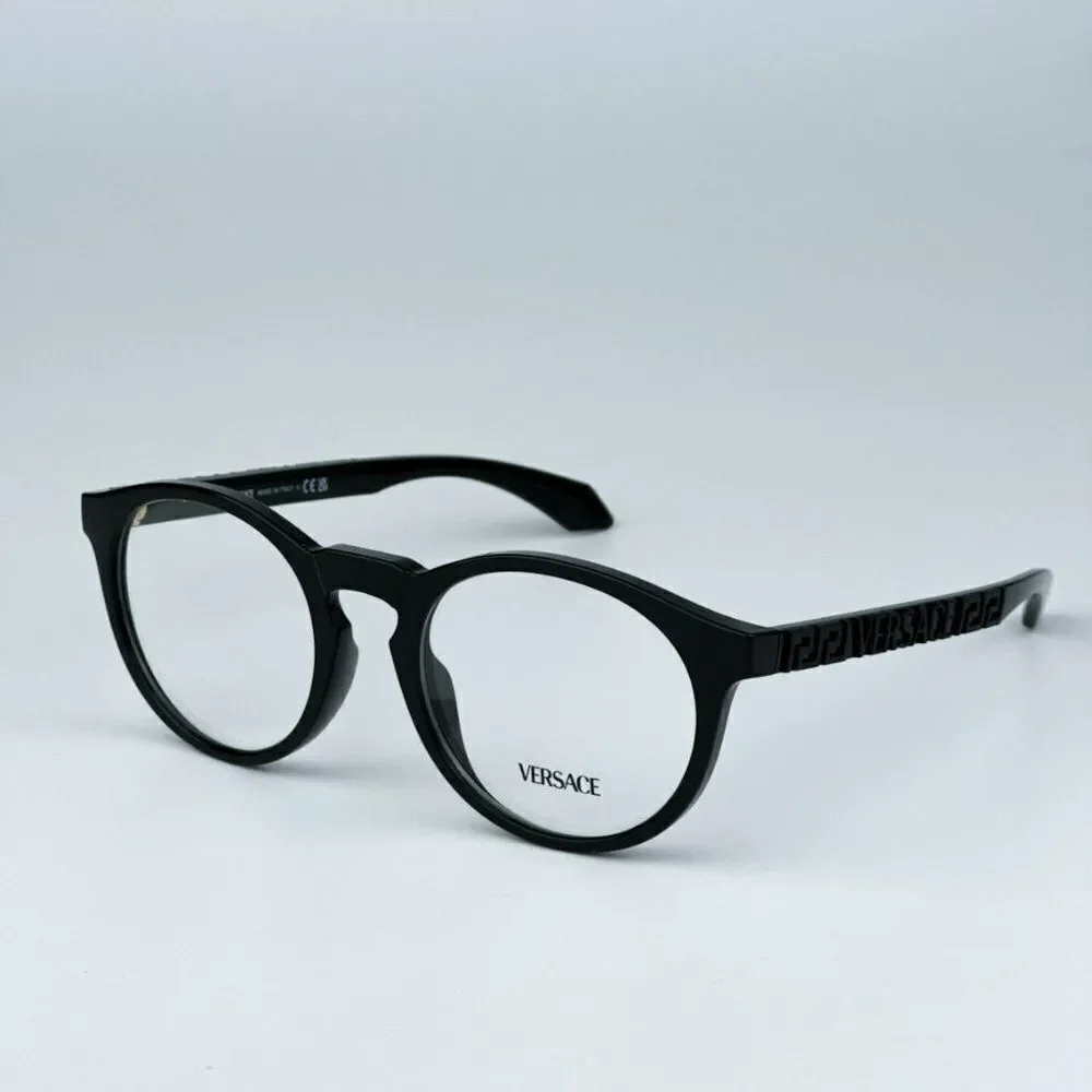 NEW Versace VE3355U GB1 Black Oval Unisex Eyeglasses VE 3355U